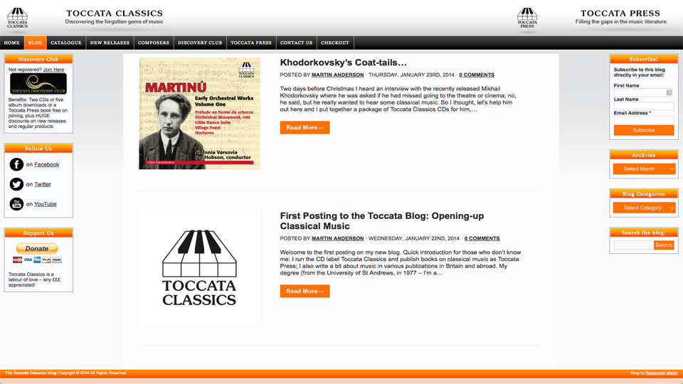 Toccata Classics/Toccata Press Blog