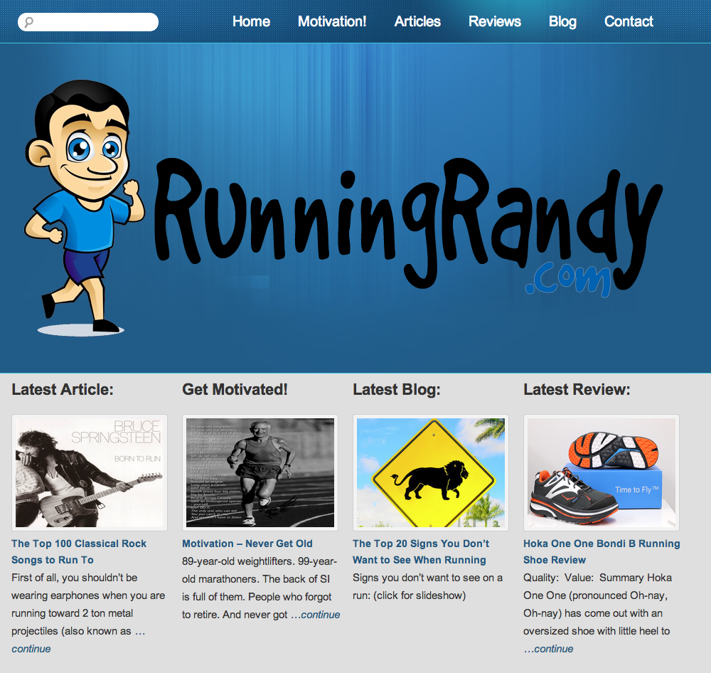 RunningRandy.com | Rosebrook Media Web Design Portfolio