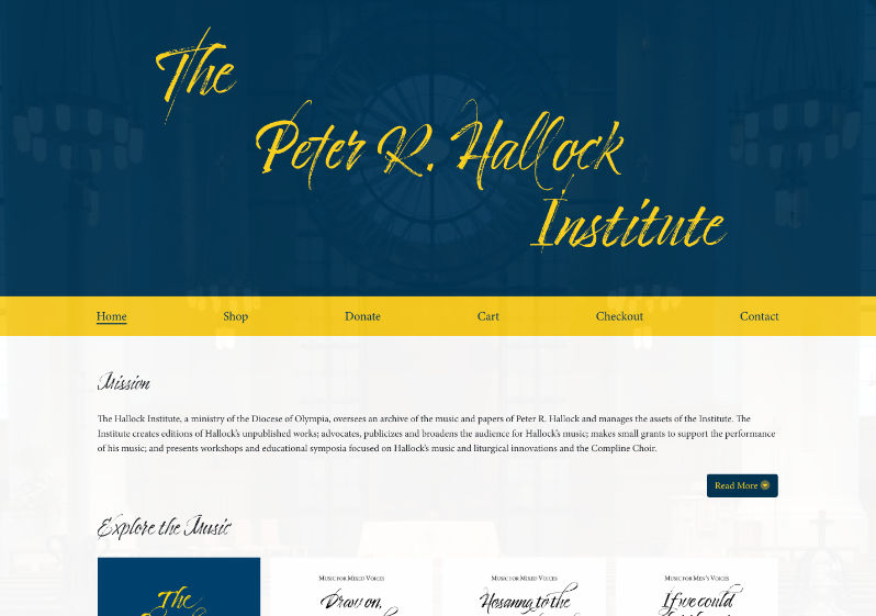 The Peter R. Hallock Institute Site Screenshot